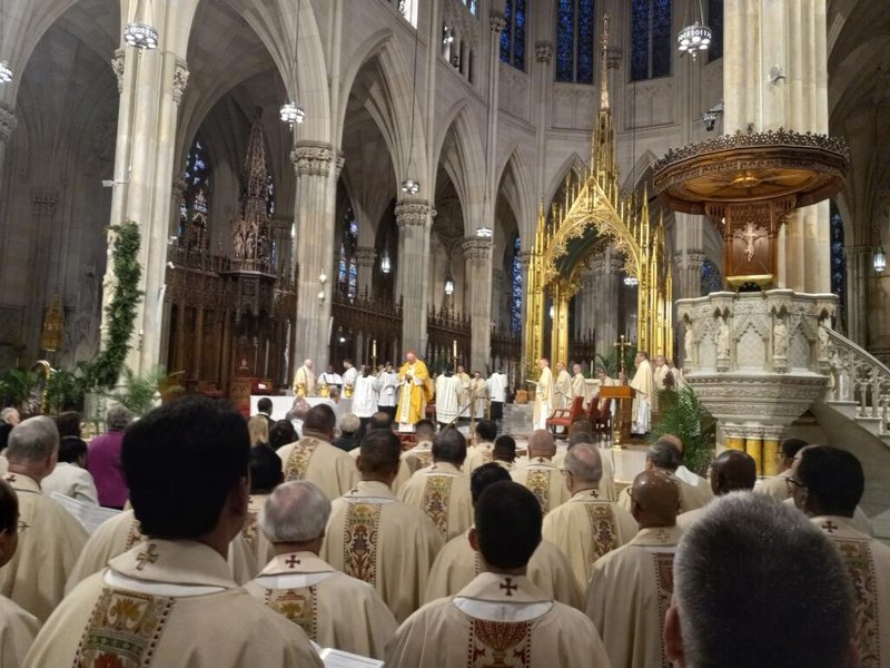 Annual Chrism Mass Held at Packed St. Patrick’s Cathedral