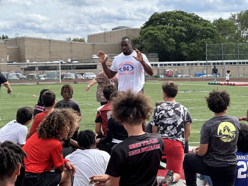 Cardinal Spellman Alumnus Chris Manhertz Returns for Football Clinic