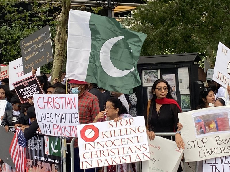 Pakistani Catholics, Christians in New York Protest against Violence at United Nations Headquarters​