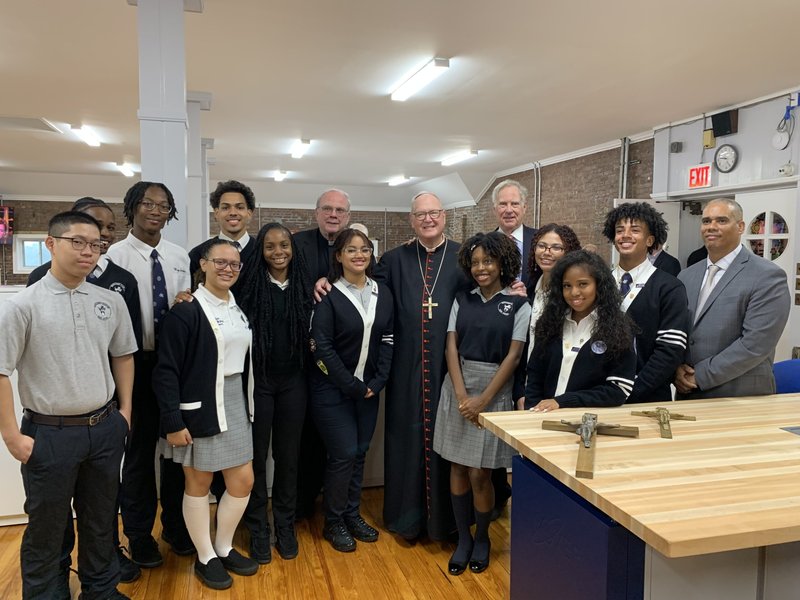 Cardinal Dolan Dedicates New STEM Center, Garden at Monsignor Scanlan