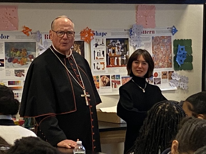 Cardinal Timothy Dolan Visits, Blesses Cathedral High School's New Academic Home