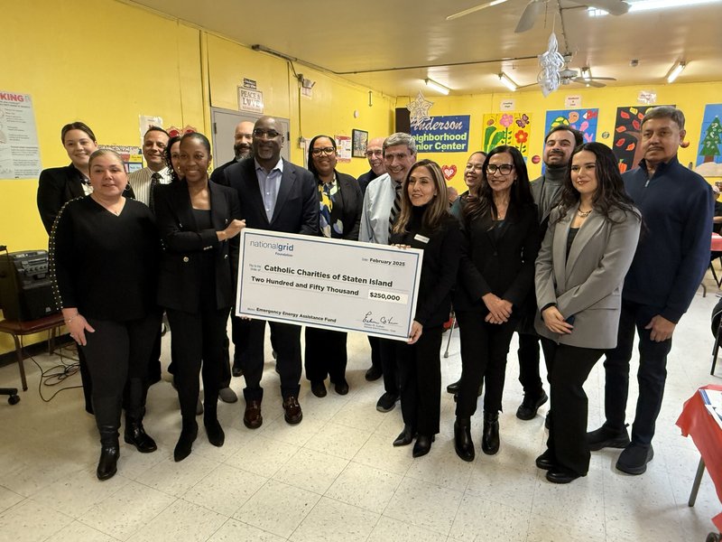 National Grid Foundation Donates $250,000 to Catholic Charities of Staten Island for Winter Heat Relief