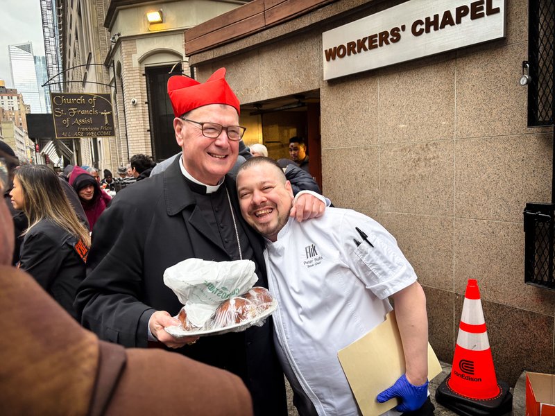 Faith in Action: Cardinal Dolan Serves the Hungry at St. Francis Breadline on Ash Wednesday