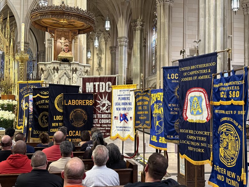 Construction Workers and Families Gather for Annual Hard Hat Memorial Mass at St. Patrick’s Cathedral