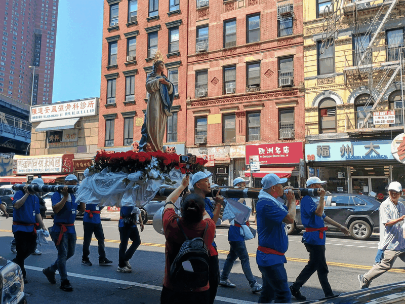 Hundreds Take Part in Annual Assumption Procession in Manhattan’s Chinatown