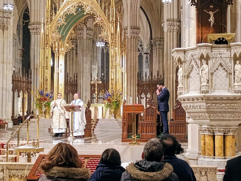 Bishop Espaillat Celebrates February Young Adult Mass at St. Patrick’s Cathedral