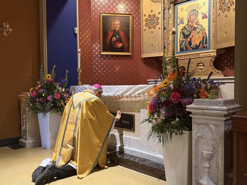 Live the Gospel as Blessed Fulton Sheen Did, Archbishop Ronald Hicks Tells Peoria Pilgrims