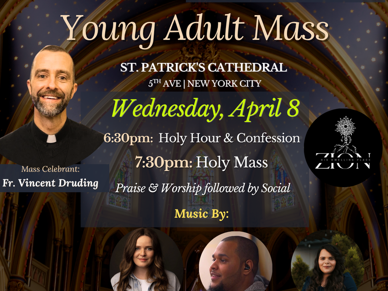 Young Adult Mass, Praise & Worship & Social