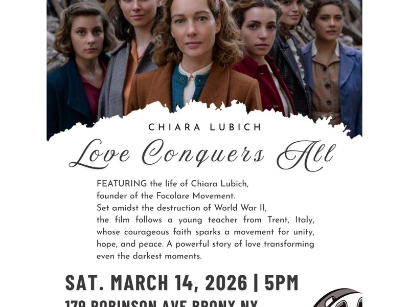 Movie & Pizza Night – Celebrating the Life of Chiara Lubich
