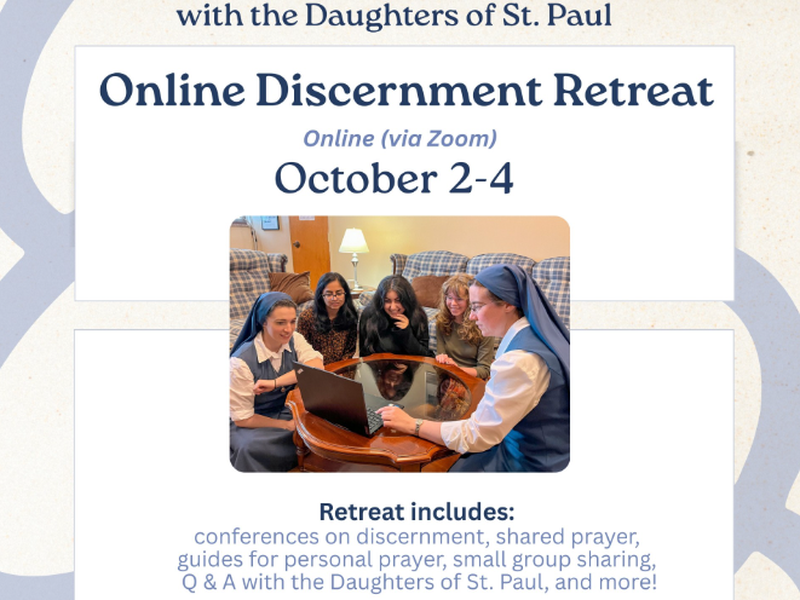 Online Discernment Retreat with the Daughters of St. Paul