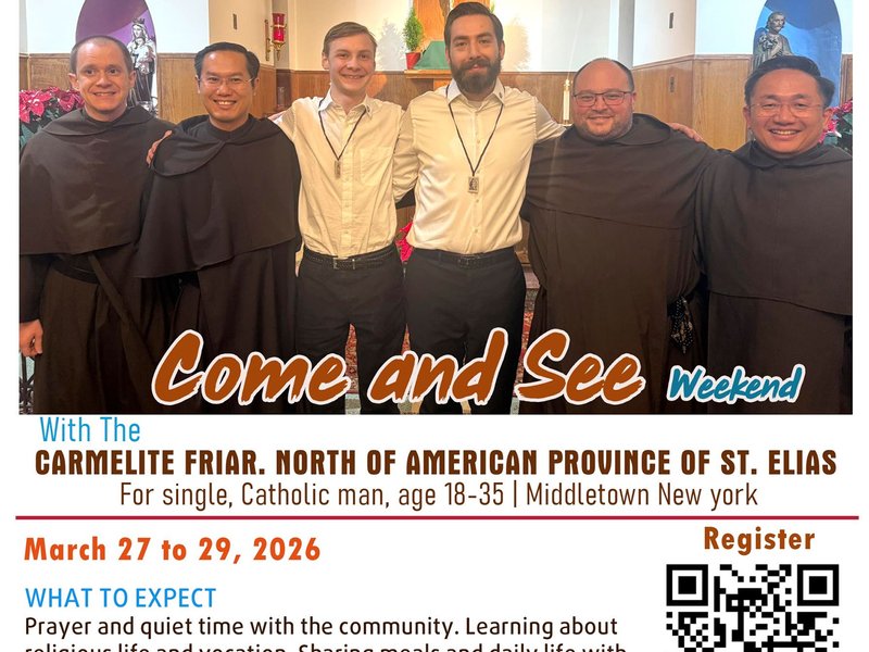Come and See Weekend Retreat with the Carmelites