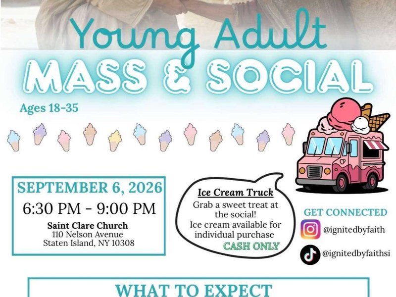 Young Adult Mass & Social - Ignited By Faith