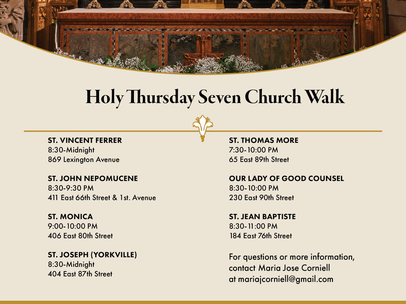 Processions to Gather New York Faithful on Holy Thursday, Good Friday
