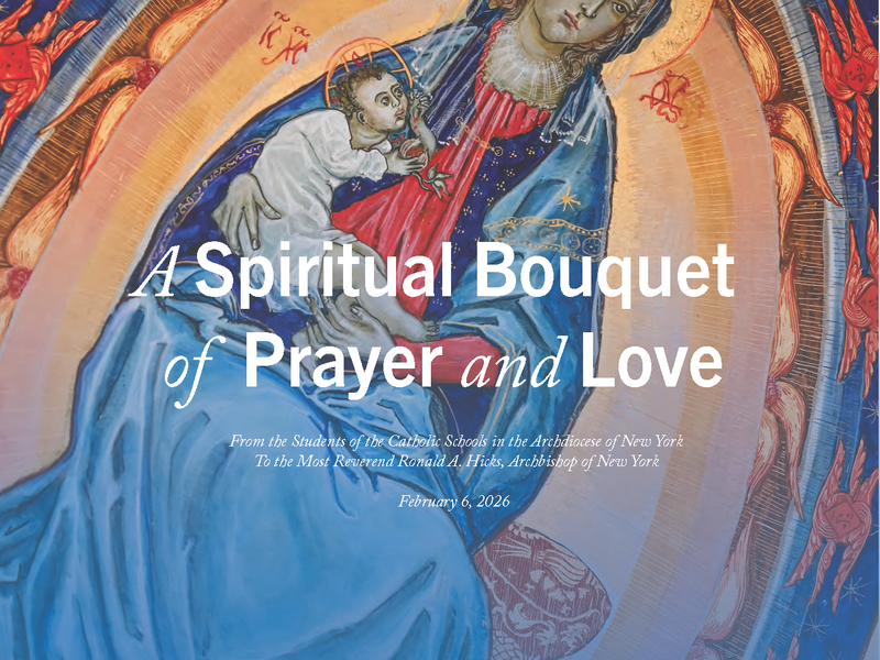 A Spiritual Welcome: Students Present Prayers and Acts of Kindness to Archbishop Hicks