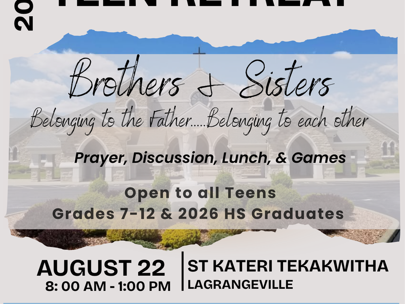United Youth Group Teen Retreat 2026: Brothers and Sisters