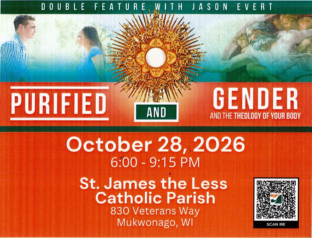 Jason Evert Live - Purified and Gender - St. James the Less, Mukwonago, WI