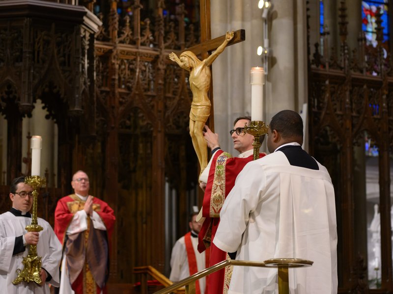 Cardinal Dolan Performs Solemn Liturgy of The Lord’s Passion and Death at St. Patrick's Cathedral