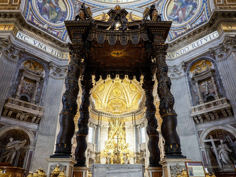 Knights of Columbus to Fund St. Peter's Basilica Altar Canopy Restoration