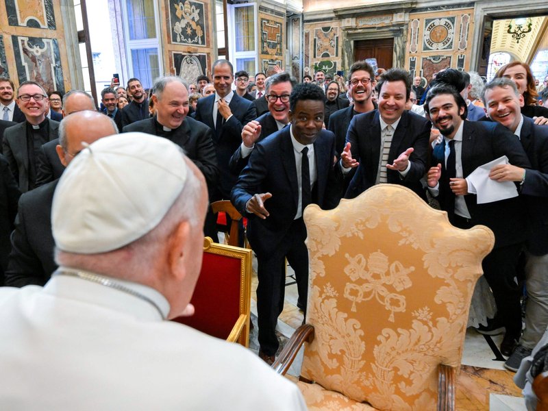 Pope Swaps Jokes with Comedy Stars at Vatican