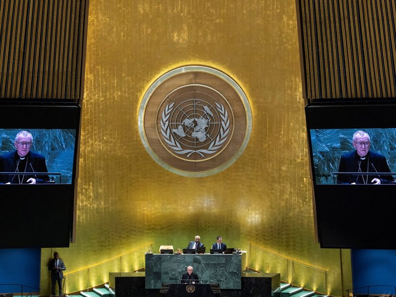 'Peace Is Only Possible If It Is Wanted,' Cardinal Parolin Tells U.N. Assembly