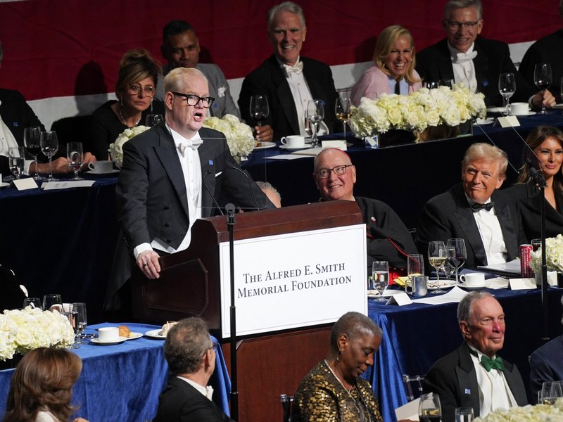 Comedian Gaffigan Draws Laughs from Mixed Crowd at Al Smith Dinner​
