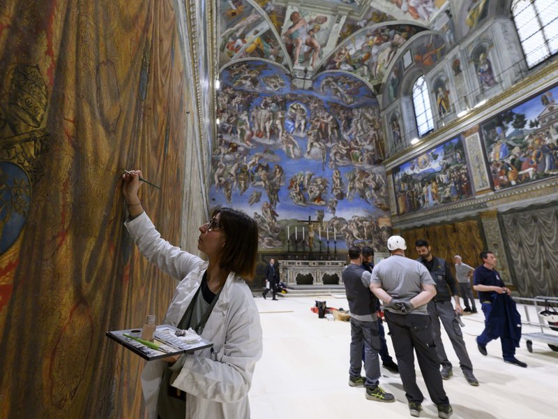 Creation, Last Judgment, Stoves: Workers Ready Sistine Chapel for Conclave