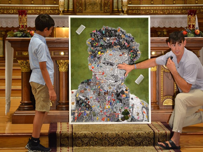 Mosaic of 1,000-Plus Toy Figures Depicts Blessed Carlo's Faith, Devotion and Computer Savvy