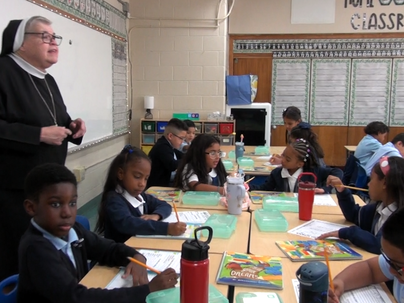 Back to School With a Blessing: Sister Mary Grace Walsh Visits Bronx Catholic Schools