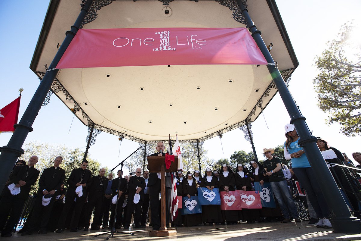 The fifth annual OneLife LA on January 19 drew more than 15,000 people, who walked in support of ‘the great cause of our times’ – the celebration of life from conception to natural death. VICTOR ALEMÁN/ANGELUS NEWS