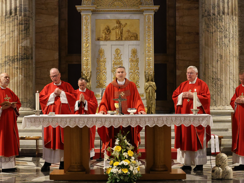Archbishop Ronald Hicks Celebrated a Mass of Thanksgiving at the Papal Basilica of St. Paul Outside the Walls for Final Day of Archdiocese Pilgrimage