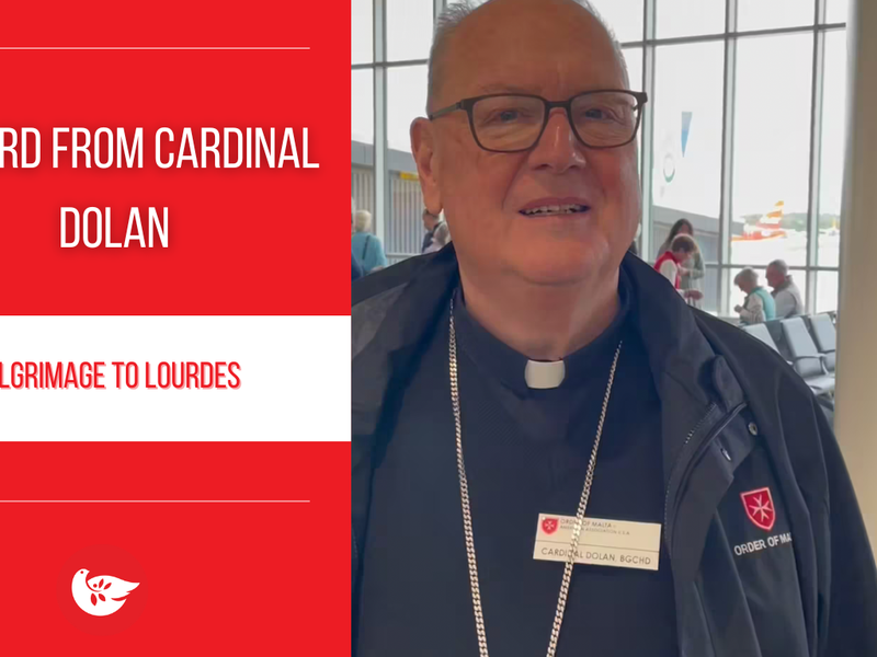 Cardinal Dolan Starts Pilgrimage to Lourdes