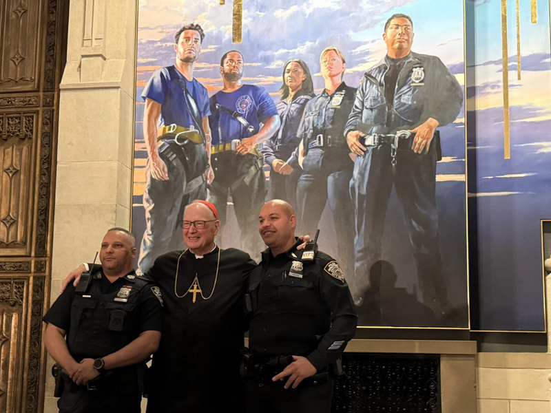 New St. Patrick's Cathedral Mural Honors Immigrants, First Responders, and New York Saints