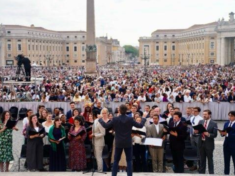 New York Catholic Choir Performs for Pope Leo XIV in Rome