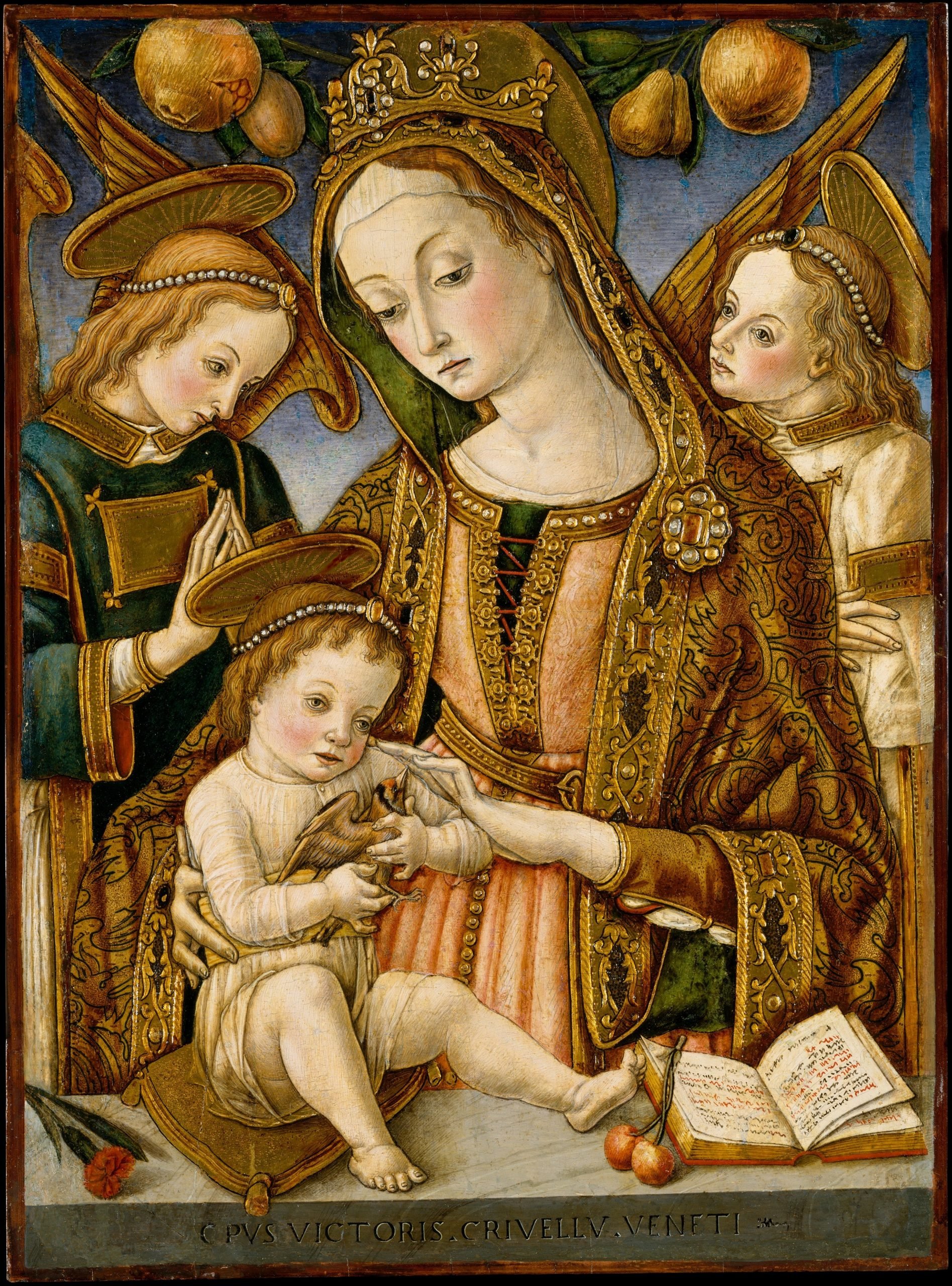 "Madonna and Child with Two Angels" (ca. 1481–82) by Vittore Crivelli. (WIKIMEDIA COMMONS)