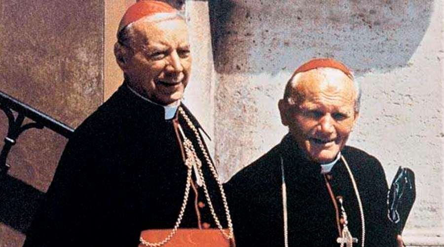 Cardenal Wyszyński y San Juan Pablo II. Foto: Adam Bujak/ Bialy Kruk
