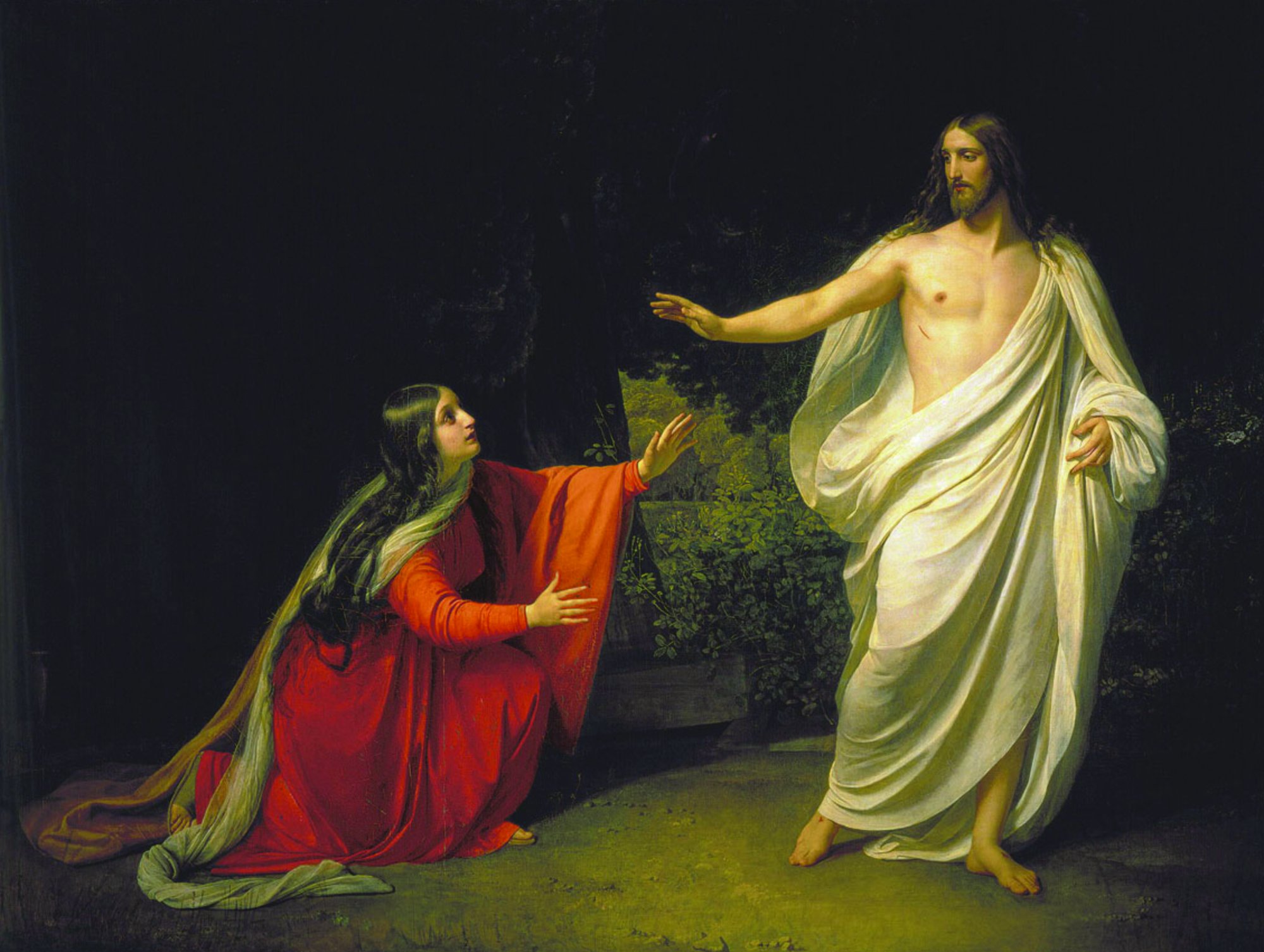 “Aparición de Jesucristo a María Magdalena”, de Alexander Andreyevich Ivanov, 1835.