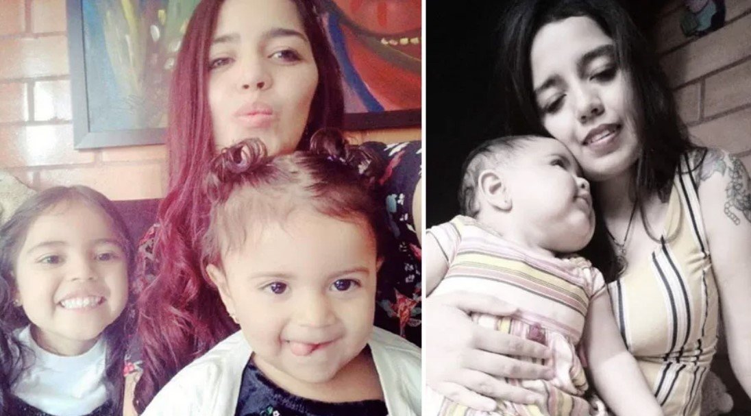 A la izquierda Leidy Parra con sus hijas Abby y Violeta / A la derecha Leidy con Violeta. Crédito: Cortesía Leidy Parra
