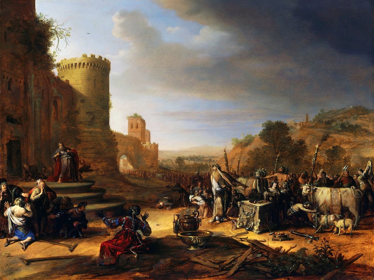 Los santos Pablo y Bernabé en Listra, óleo de Bartholomeus Breenbergh (1637). Foto Wikipedia