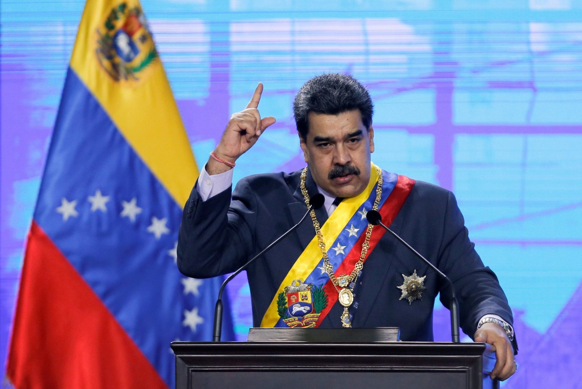 El presidente venezolano Nicolás Maduro es visto en Caracas el 22 de enero de 2021. (Foto CNS /Manaure Quintero, Reuters)