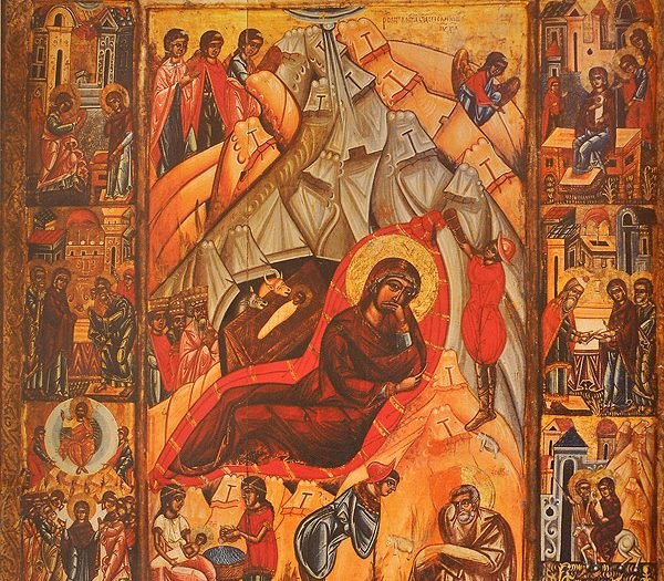 "Natividad de Cristo", mediados del siglo XVI, del pueblo de Trushevychi, artista desconocido. Museo Nacional Andrey Sheptytsky, Lyiv.