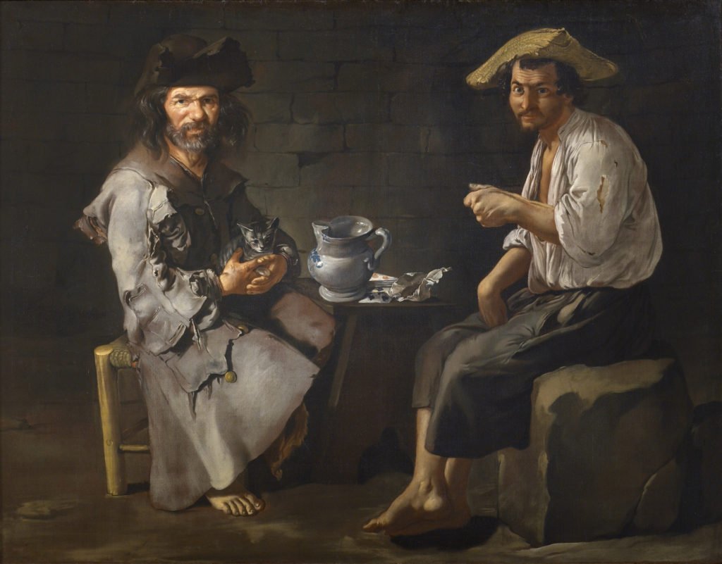 "Dos mendigos", hacia 1730-1734, de Giacomo Ceruti. Óleo sobre lienzo. Pinacoteca Tosio-Martinengo, Brescia. (Cortesía del Museo Getty)