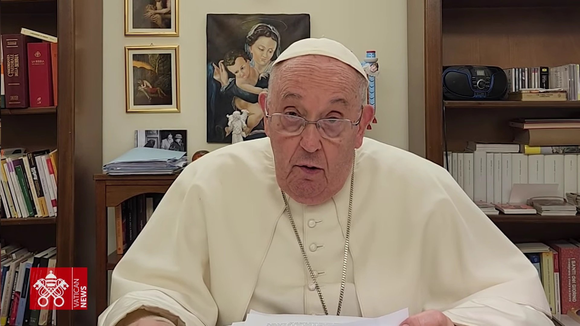 Mensaje del Papa Francisco a la ciudad de Rosario, en Santa Fe, Argentina, una de las ciudades mas peligrosas del país a causa del narcotráfico.