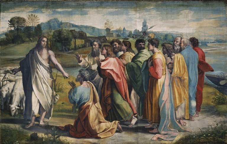 «El encargo de Cristo a Pedro», por Rafael, 1515. (Wikipedia)