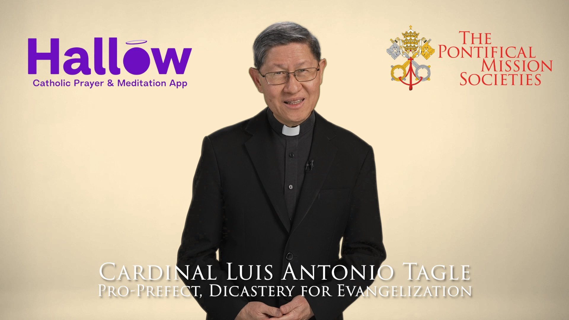 El cardenal Luis Antonio Tagle, pro-prefecto de la Sección para la Primera Evangelización y las Nuevas Iglesias Particulares del Dicasterio para la Evangelización, en una ilustración. Antes de la Jornada Mundial de las Misiones del 20 de octubre de 2024, Hallow, la aclamada aplicación de oración, y las Obras Misionales Pontificias de Estados Unidos se unen para ofrecer una novena mundial del 11 al 19 de octubre a Santa Teresa de Lisieux, patrona de las misiones. (OSV News photo/courtesy Pontifical Mission Societies USA)