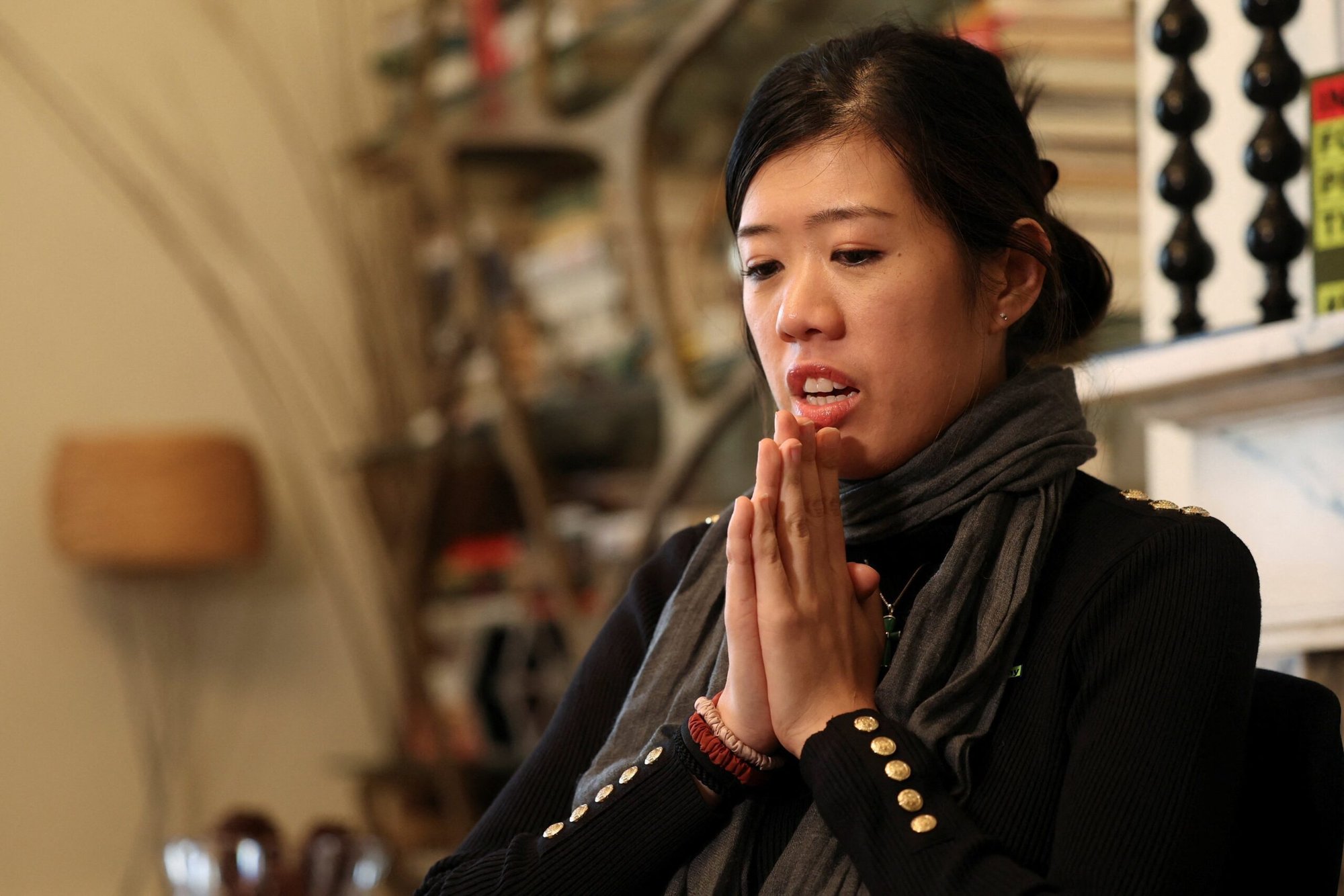 Claire Lai, daughter of media tycoon and Beijing critic Jimmy Lai, who was found guilty in a Hong Kong court of national security charges, reacts during an interview in Washington Dec. 15, 2025. Jimmy Lai was sentenced to 20 years imprisonment Feb. 9, 2026. During his trial in December, he pleaded not guilty to all charges. (OSV News photo/Kevin Mohatt, Reuters)