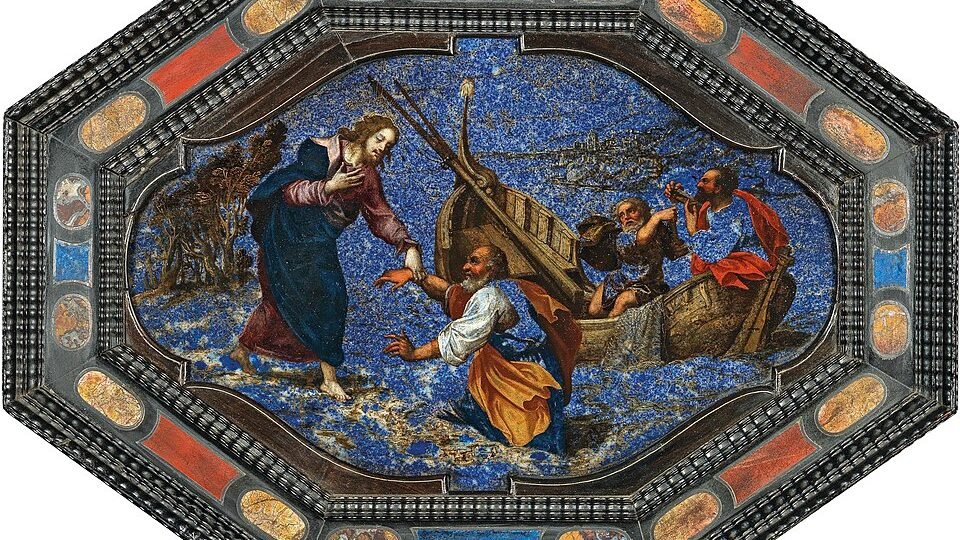 "Cristo caminando sobre las olas", autor desconocido (Escuela Florentina), siglo XVII. (Wikimedia Commons)