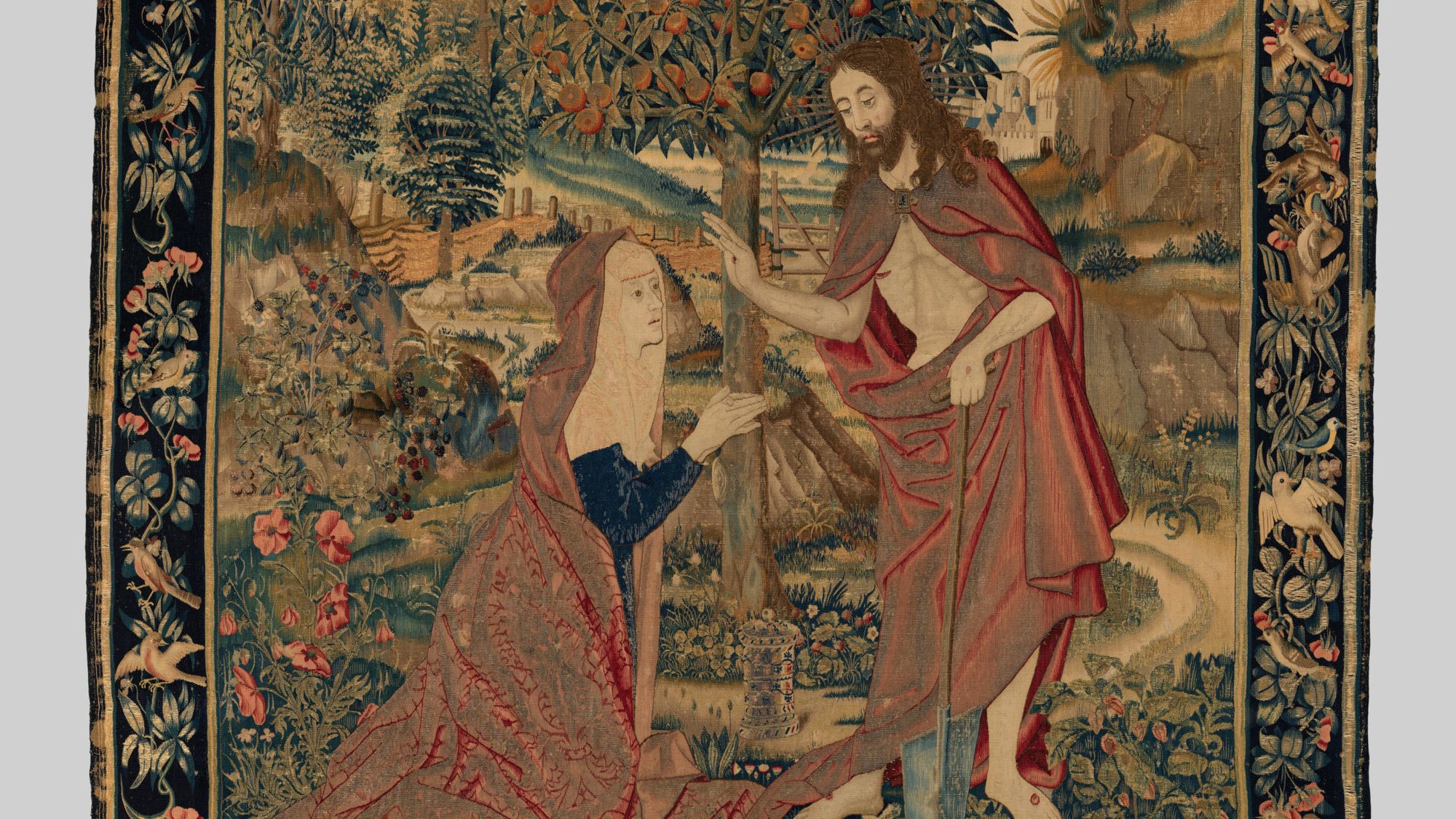 “The Resurrected Christ Appearing to Mary Magdalene in the Garden,” South Netherlandish, c. 1500-1520. (Metropolitan Museum of Art)
