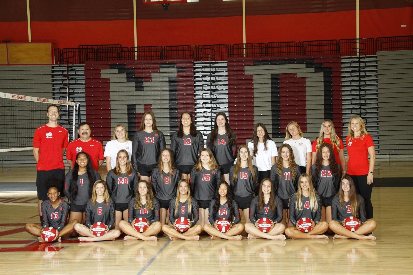 Mater Dei's volleyball team 2018. (PHOTO COURTESY MATERDEI.ORG)