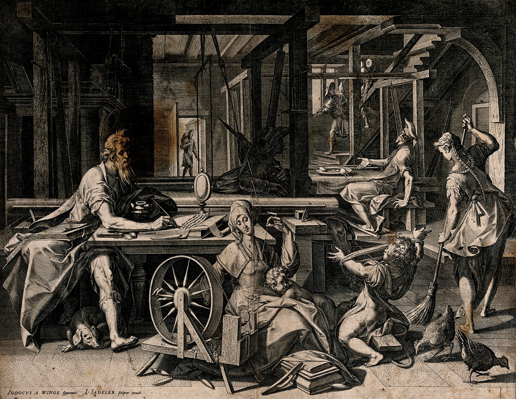 Engraving of St. Paul staying at the house of Aquila and Priscilla. (WIKIMEDIA COMMONS)