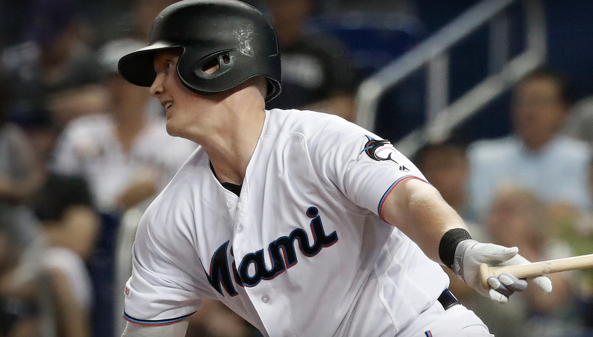 Garrett Cooper. (SCREENSHOT VIA MLB.COM)